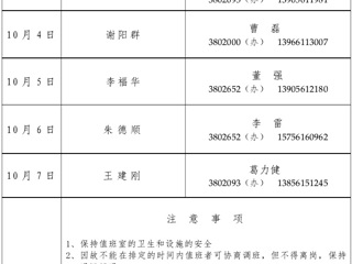 bd官方登录页面
（相山校区）学校办公室2015年国庆假期值班表