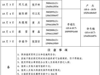 bd官方登录页面
（相山校区）学校办公室2013年国庆假期值班表