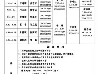 bd官方登录页面
（相山校区）学校办公室2013年暑假值班表