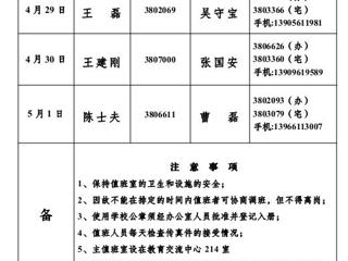 bd官方登录页面
(相山校区)学校办公室2013年劳动节假期值班表